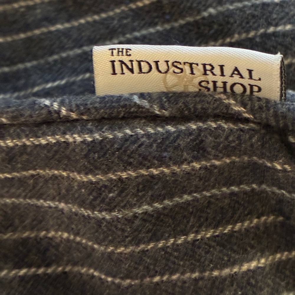The Industrial Shop Striped Navy Fabric pillow covers set of 2